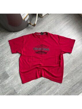 Red / Black / Grey Vintage Pelle &amp; Pelle Graphic Y2K T-Shirt
